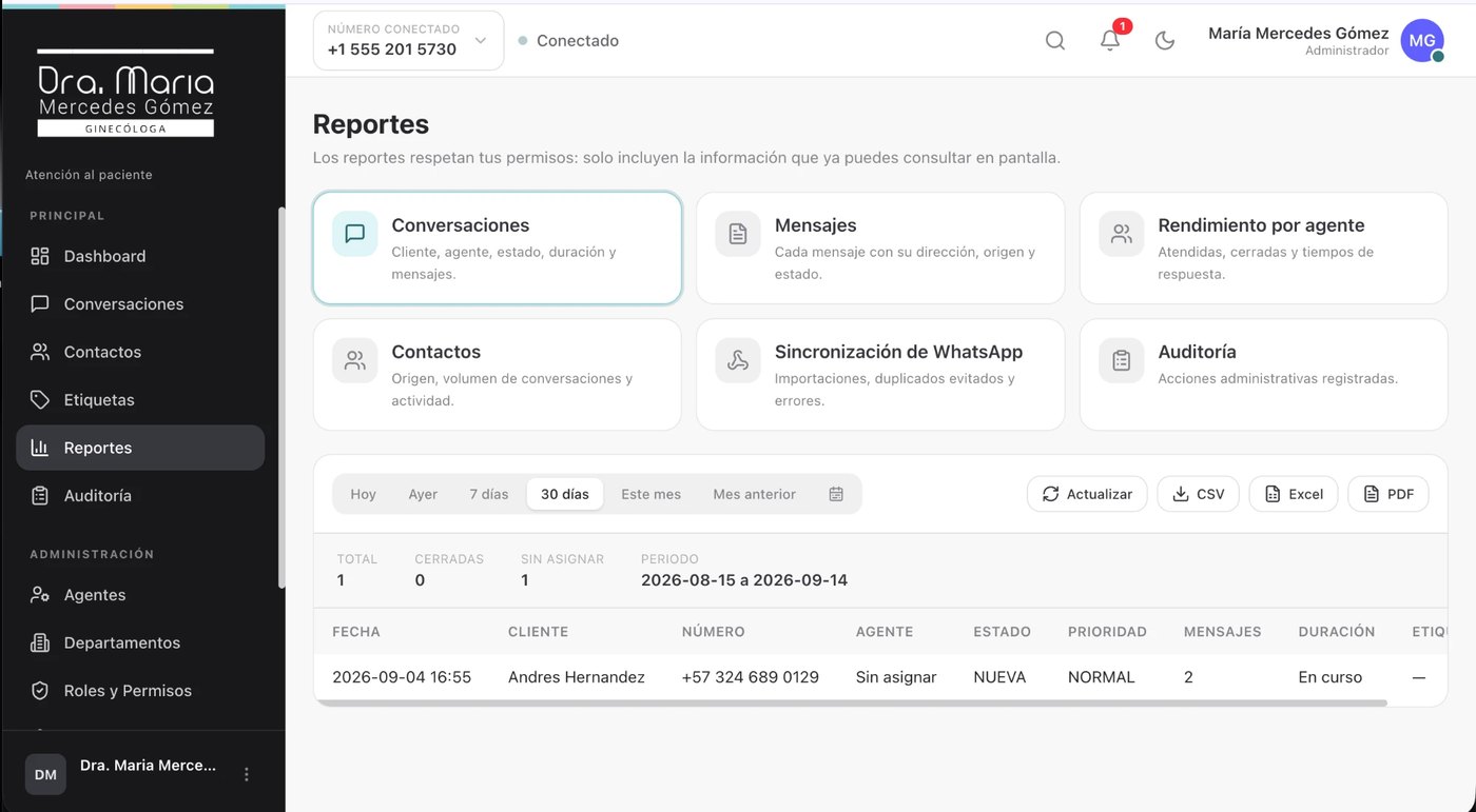 Reportes con exportación a CSV, Excel y PDF